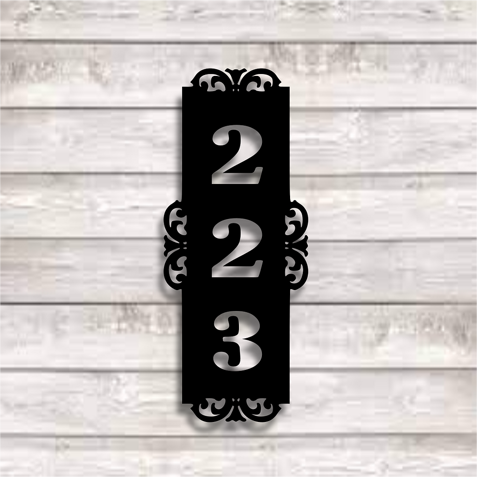Thumbnail: Metal, Elegant Custom Address Sign, 16 Inches Tall, C-3