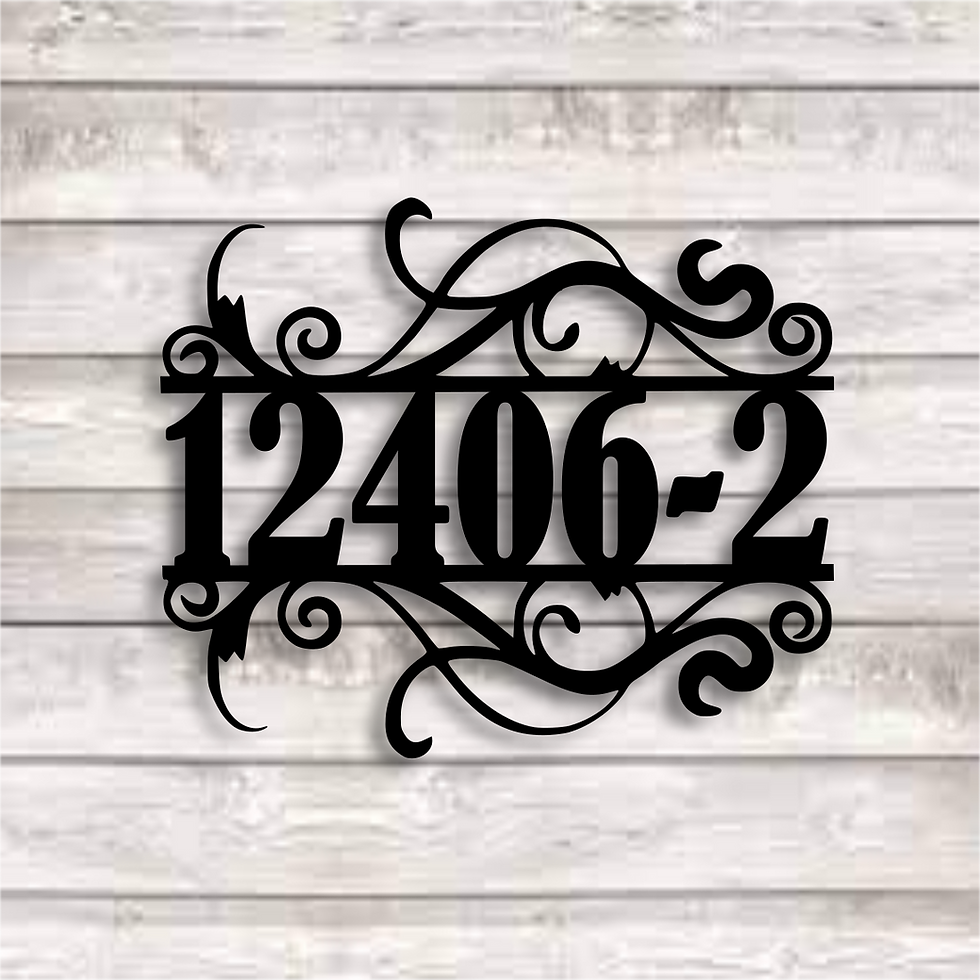Thumbnail: Metal, Elegant Address Sign, 16 Inches Wide, C-2