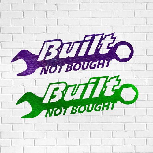 thumbnail image 2 of Netspares 'Built Not Bought' Wrench Key Sticker – Tuning Fun Decal – 119587681 2 of 6