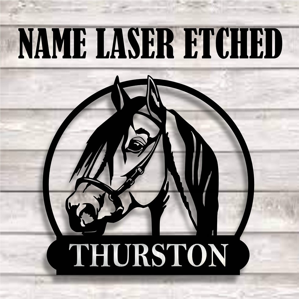 Thumbnail: Personalized Metal Horse Stall Name Plaque, 16 Inches, N-9