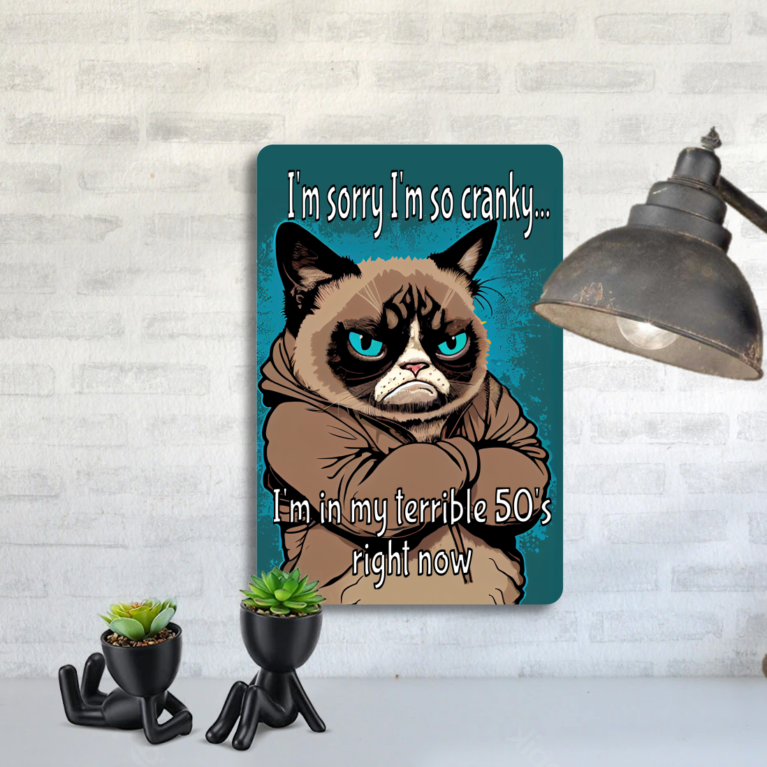 I'm Sorry I'm So Cranky I'm In My Terrible 50's Right Now, Aluminum Sign S-335