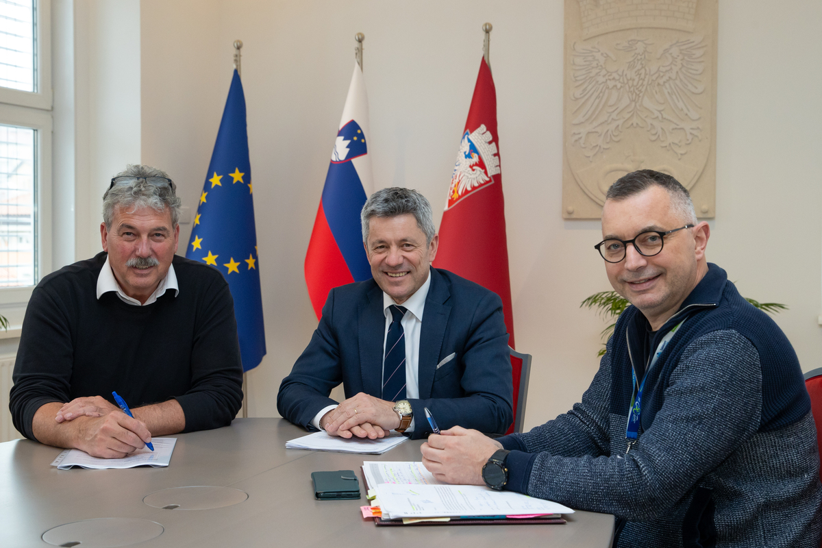 Pogovor »Na obisku« za Prepih s podžupanoma Berginc in Poljšak, april 2025.