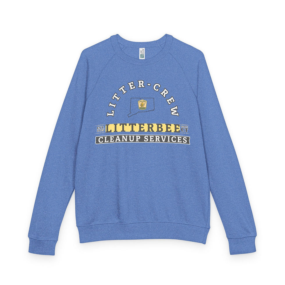 Thumbnail: Unisex Crewneck Sweatshirt | LitterBee Cleanup Crew