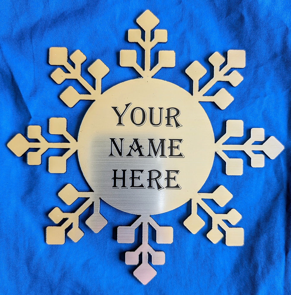 Snowflake plaques recognize our generous donators.