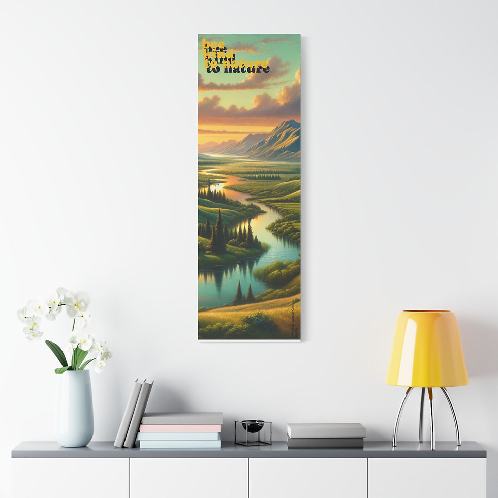 Thumbnail: LitterBee | Bee Kind to Nature Canvas Wall Art