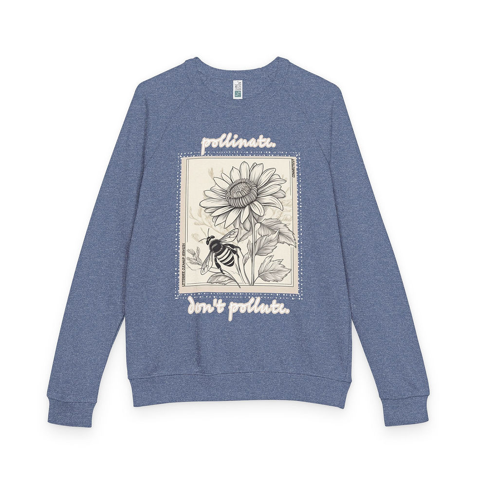 Thumbnail: LitterBee Pollinate. Don't Pollute | Unisex Sweatshirt