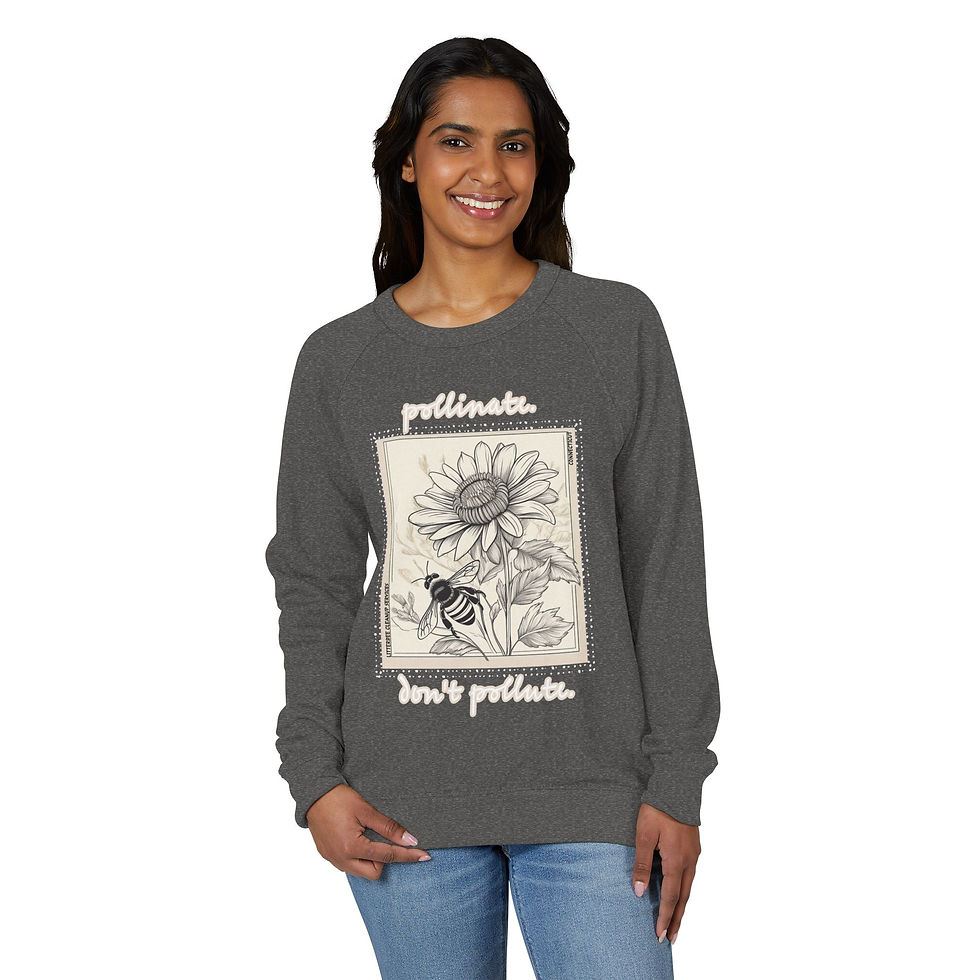 Thumbnail: LitterBee Pollinate. Don't Pollute | Unisex Sweatshirt