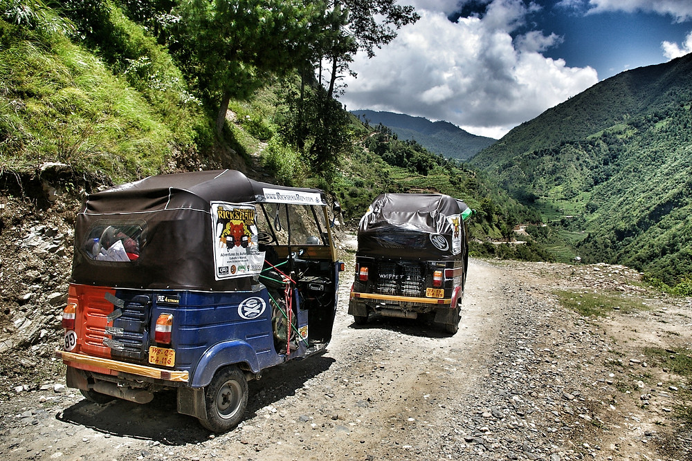 The Rickshaw Run near Kathmandu, Nepal
