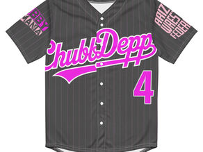 Chubby Depp - 4 TIME CHAMP! (Baseball Jersey - Dark Gray) ($110)