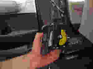 Stock Photo of seat belt retractor