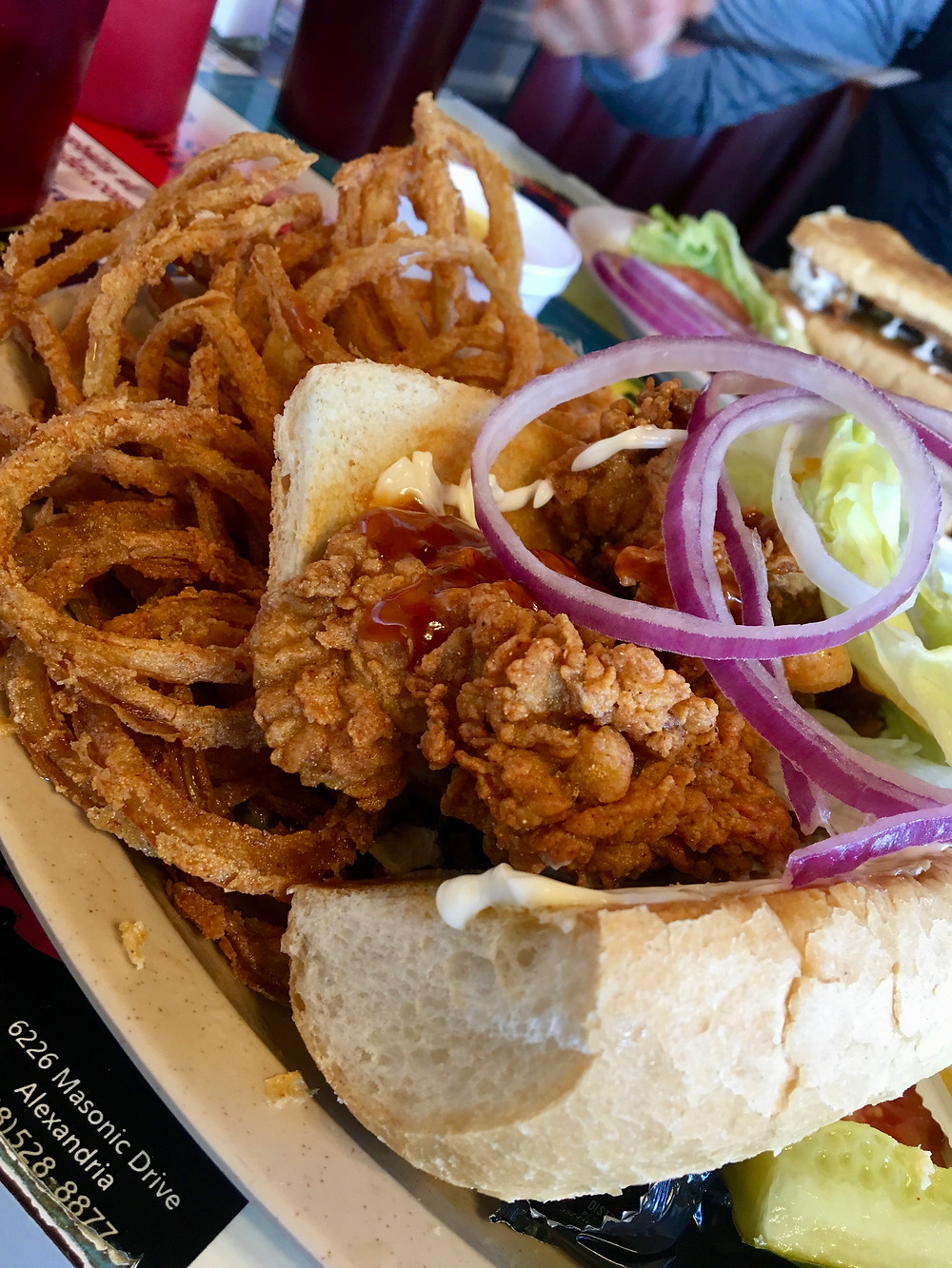 Oyster Po-Boy at the Crazy Cajun Alexandria, LA