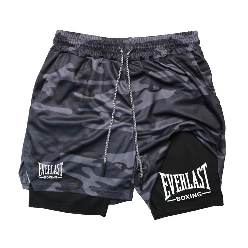 Thumbnail: Men's Double-Layer Training Shorts – Compression Gym & Workout Shorts