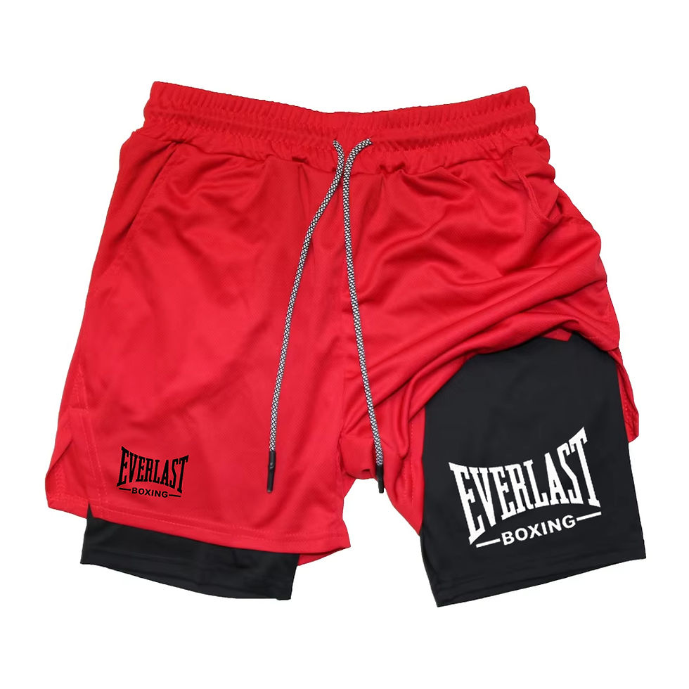 Thumbnail: Men's Double-Layer Training Shorts – Compression Gym & Workout Shorts