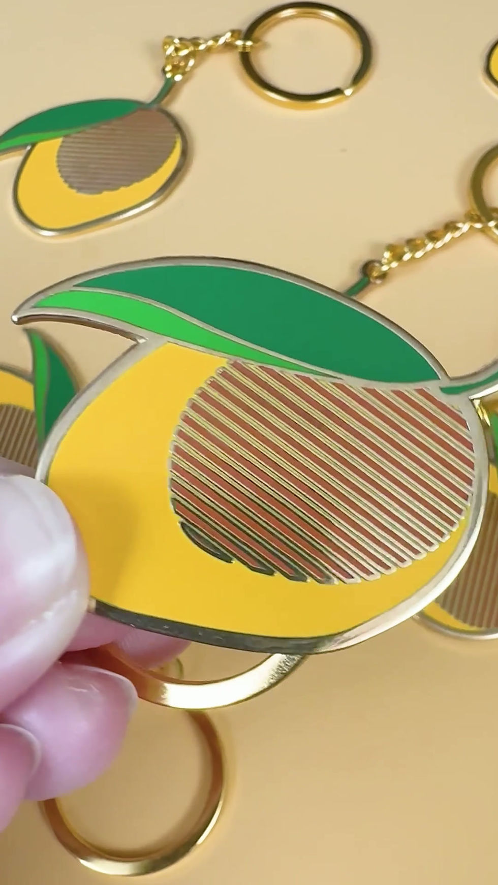 Thumbnail: Mango Enamel Keychain 2 inch