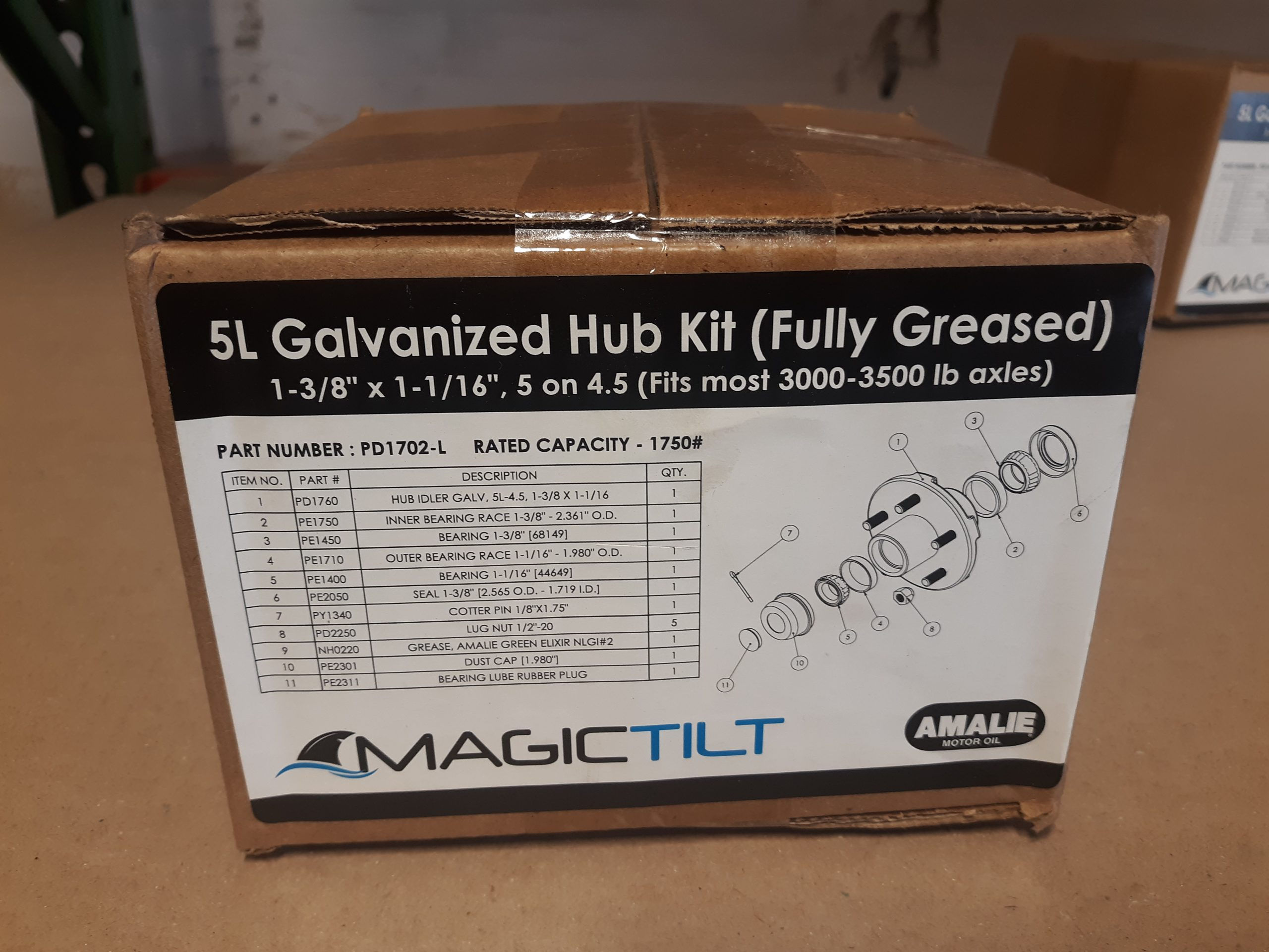 5L Galvanized Hub Kit (Full Greased)