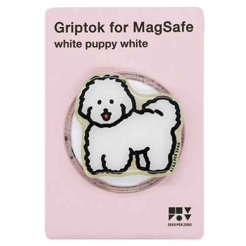 White puppy white | Magsafe griptok | ZEROPERZERO