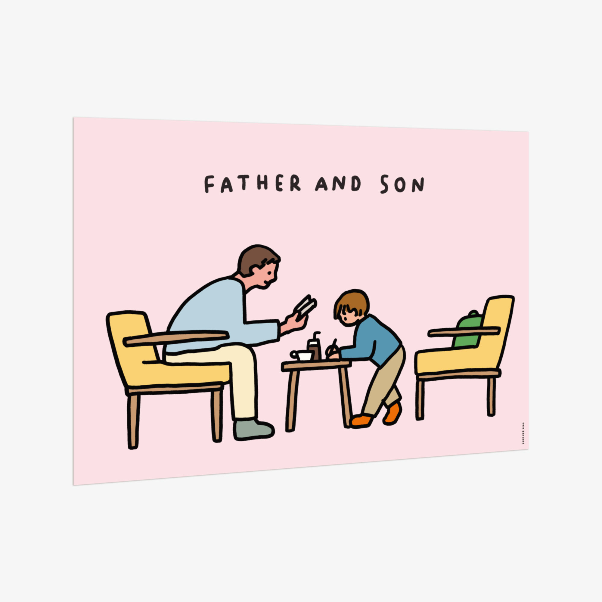 CAFE (FATHER AND SON) | A3 poster