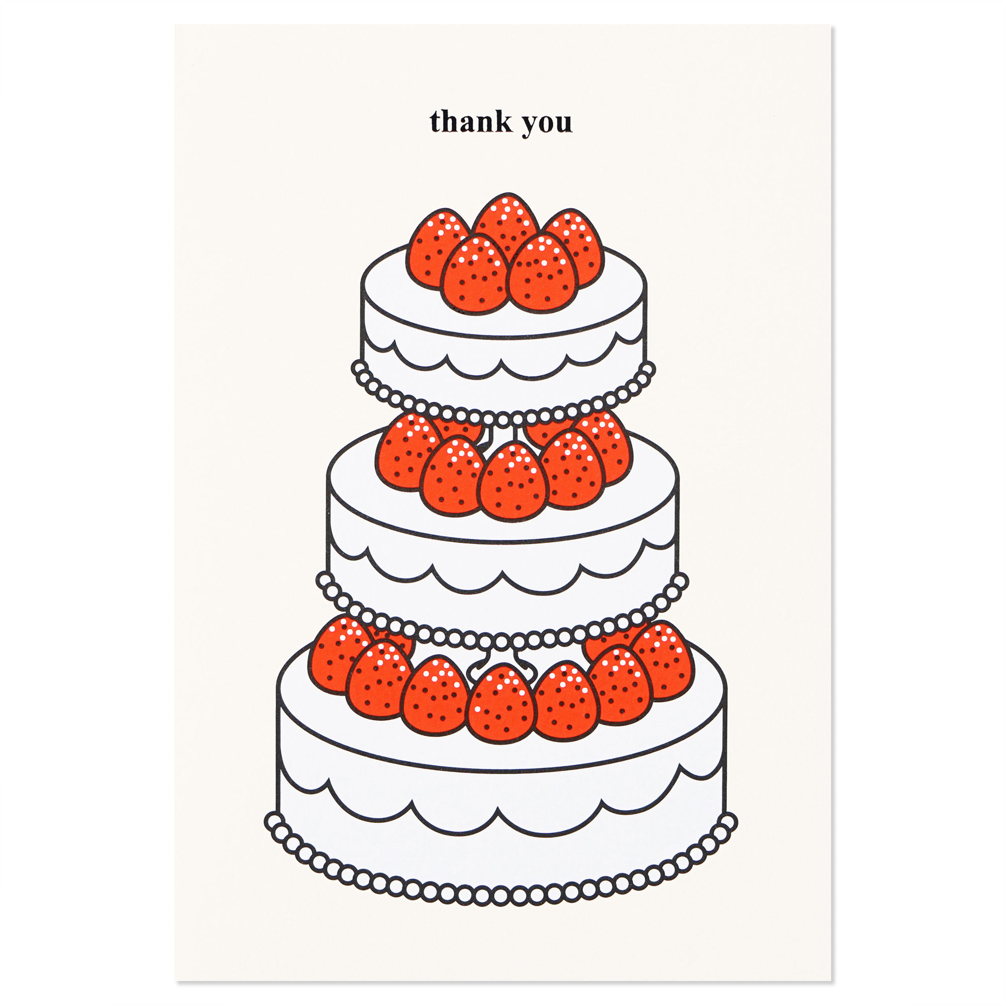 STRAWBERRY CAKE(thank you) | Cake card