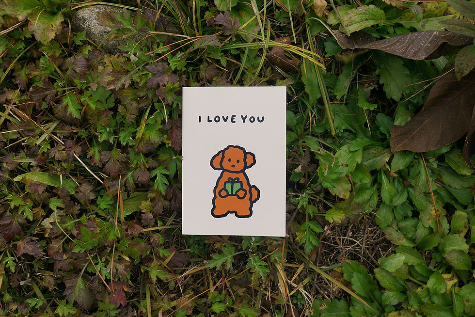 Thumbnail: Dog 5 (I love you) | Pressed Card