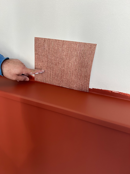 Travaux de création d'une tête de lit avec pose de papier peint