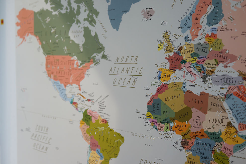 Thumbnail: WORLD MAP beige | World map poster