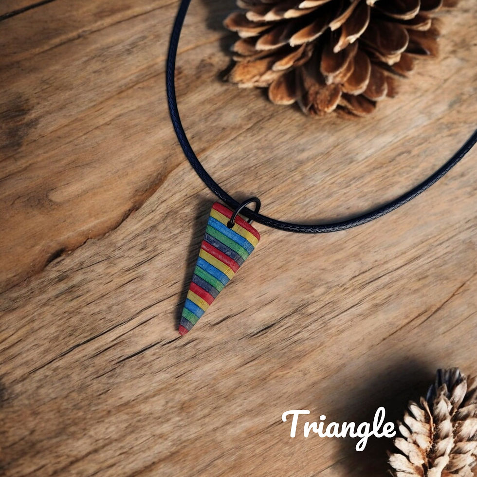 Thumbnail: Recycled skateboard necklaces