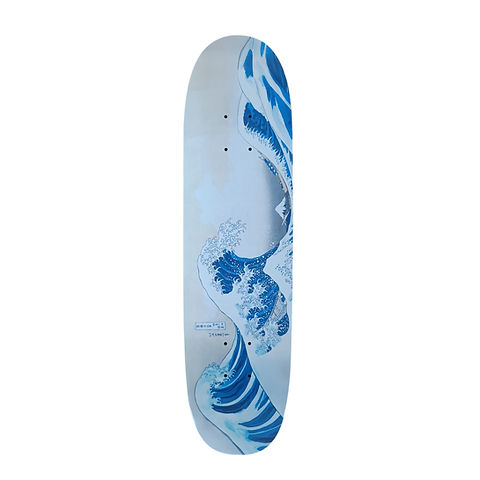 Bande Antidérapante Skateboard Ciel Bleu Vague De La Mer - Grip Papier De Verre 84 X 23 Cm