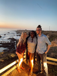 A picture of three ProSolve employees visiting a beach in Mendocino.