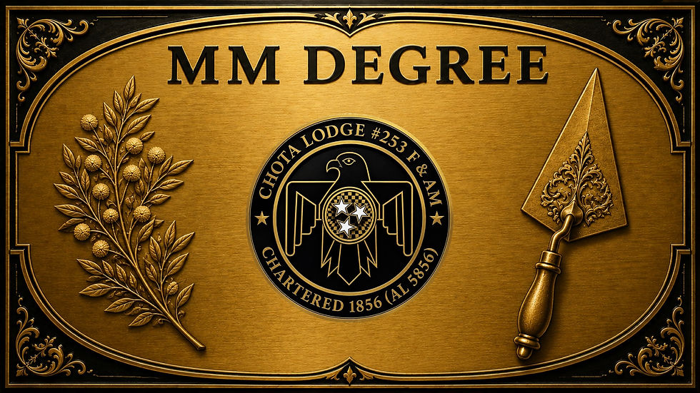 Master Mason Degree (7 - 9pm)