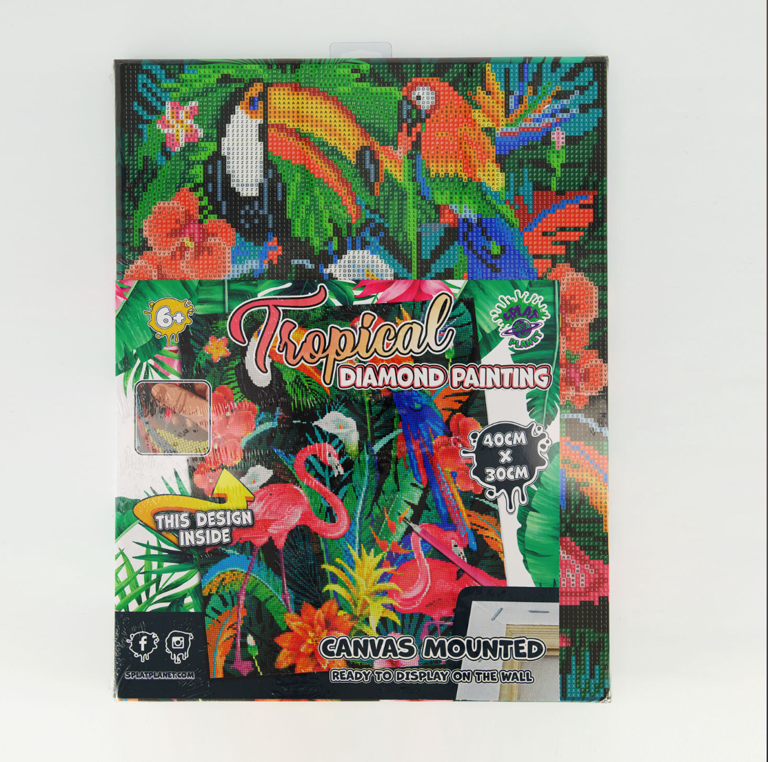 SPLAT PLANET  Multicoloured Tropical Diamond Art Craft Kit
