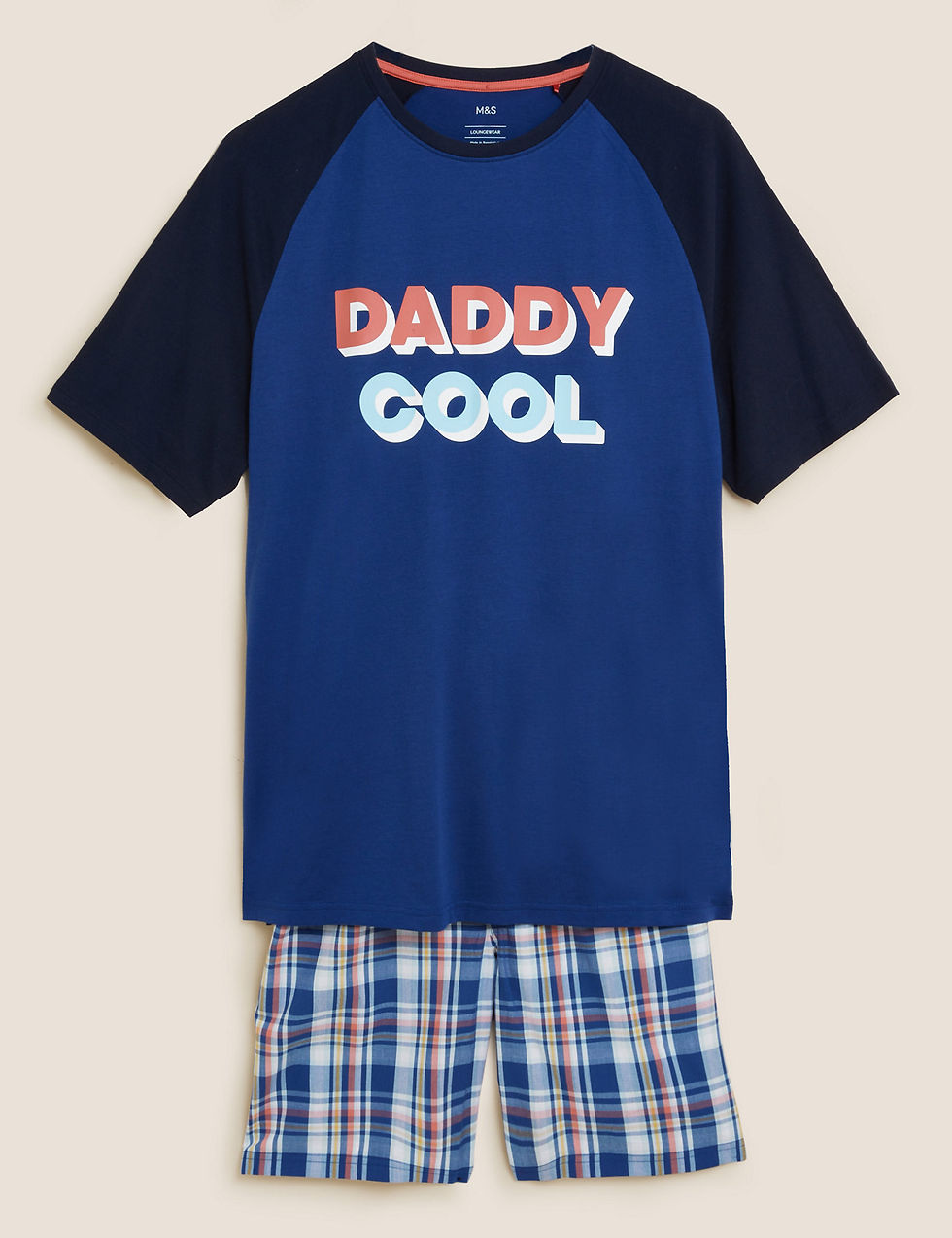 Thumbnail: Pure Cotton Daddy Cool Slogan Pyjama Set