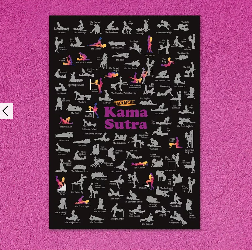 100 Kama Sutra A2  Scratch Poster thumbnail 1  100 Kama Sutra A