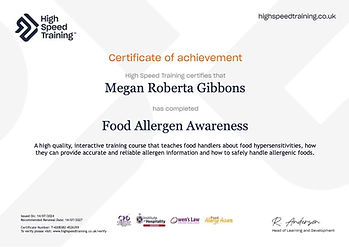 Gerastan Bakehouse Food Allergen Awareness