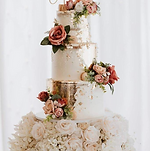 white and gold champagne floral elegant wedding cake poole dorset