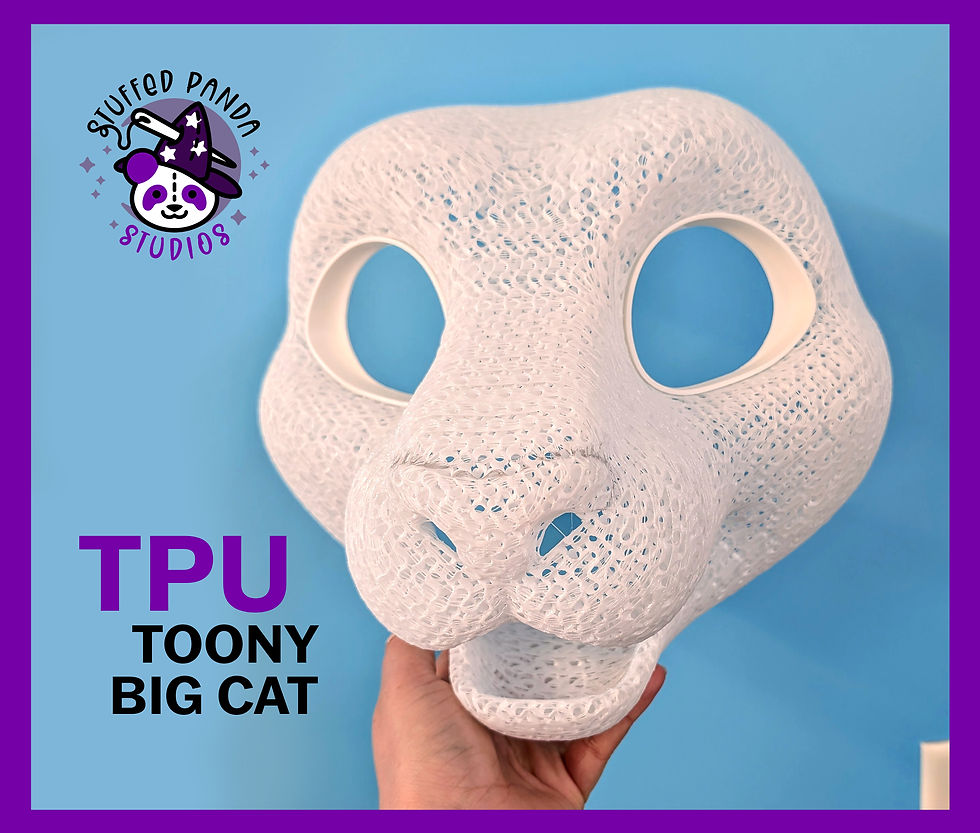 TPU toony big cat tiger lion cheetah diy base for fursuit or mascot heads