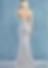 back view of A960 silver mermaid evening gown