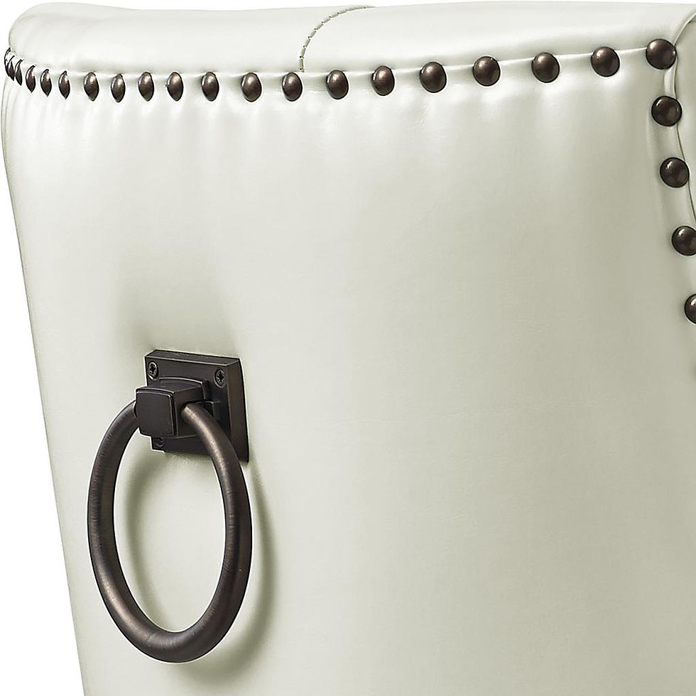 Thumbnail: ROSARIO CREAM LEATHER COUNTER STOOL SET OF 2