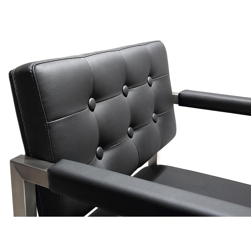 Thumbnail: OMARI BLACK STAINLESS STEEL BARSTOOL