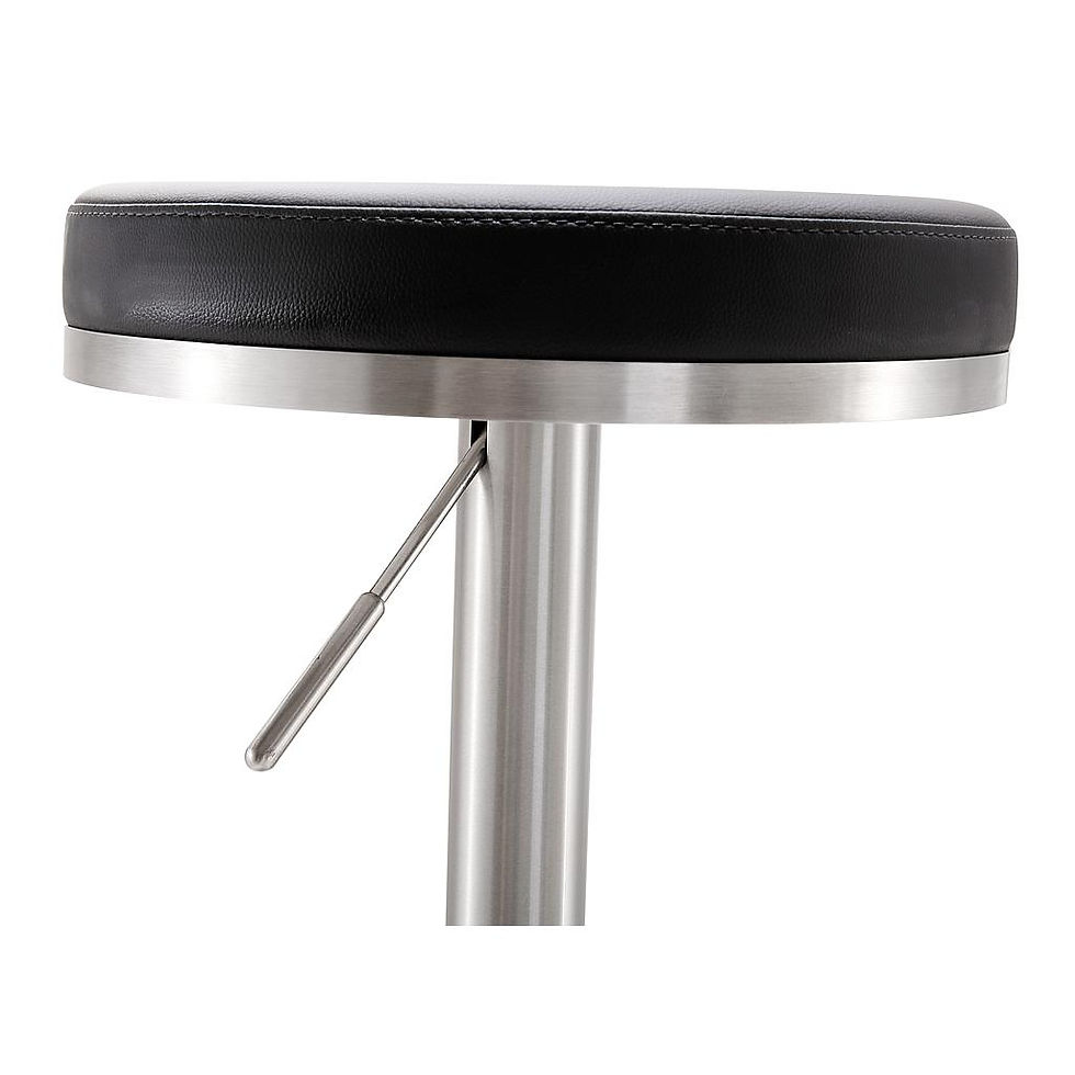 Thumbnail: EDISON BLACK STAINLESS STEEL ADJUSTABLE BARSTOOL