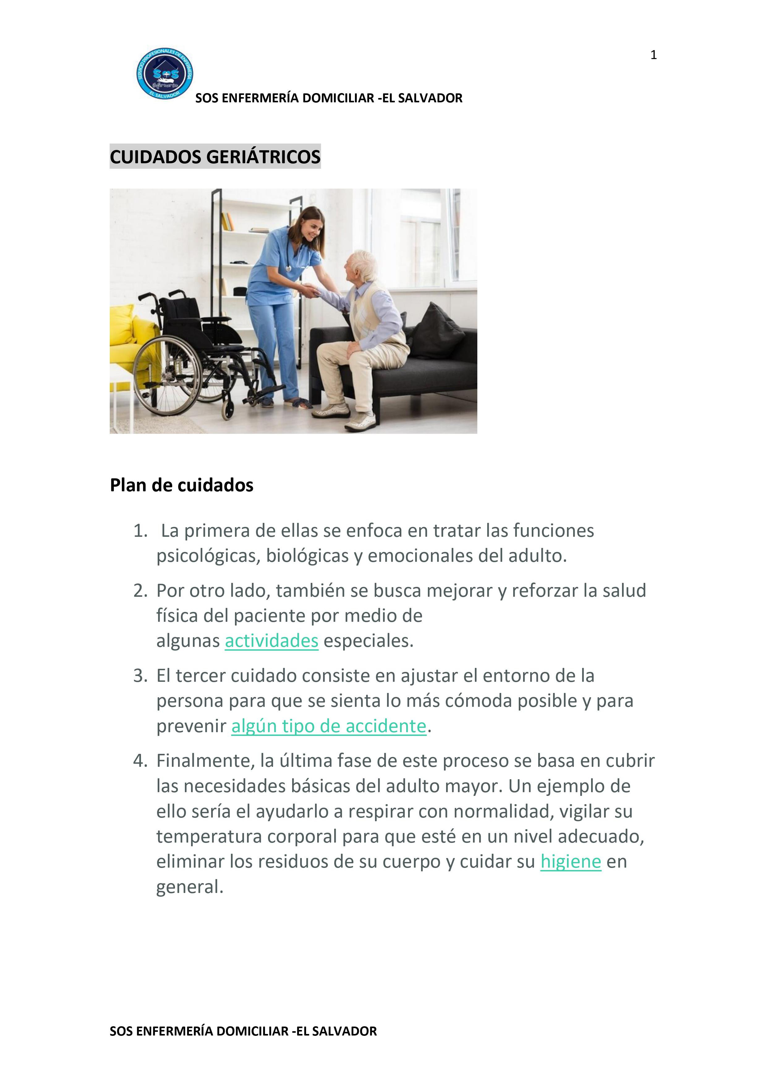 Cuidados geriátricos