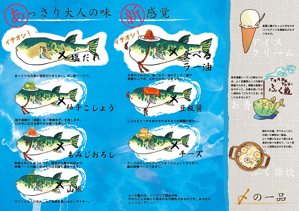 ふぐ×調味料の楽しみ方
