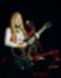 Gregg Allman on stage with Gibson Les Paul Custom gifted by Eric Clapton – Shrine Auditorium LA 1974 concert print