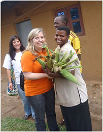 Happiness, Amy’s host mom, is grateful for the bed nets that protect her 6 young children from Malaria.