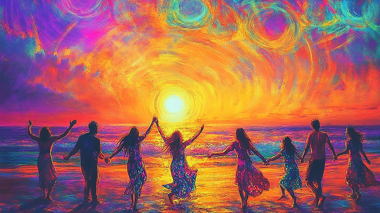 happy dancing people