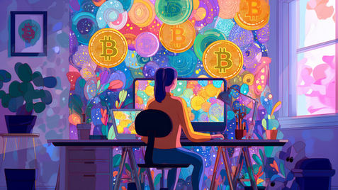 mom at desk doing finances