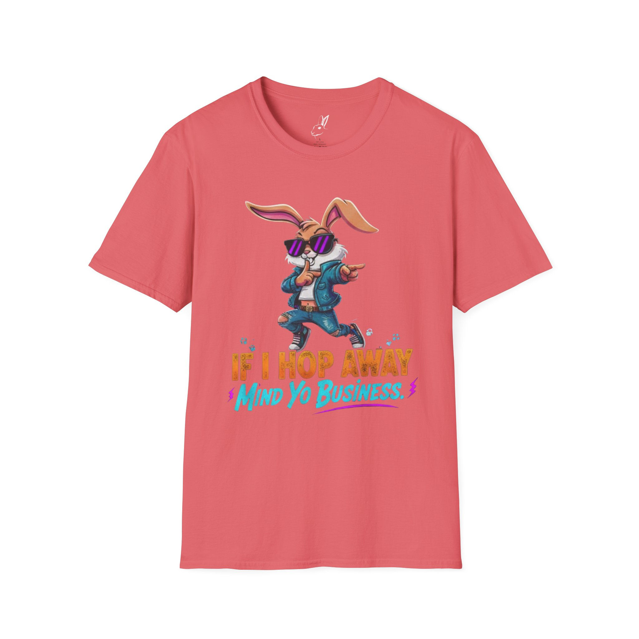 Cool Bunny Graphic Tee - "Mind Yo Business" Streetwear T-Shirt