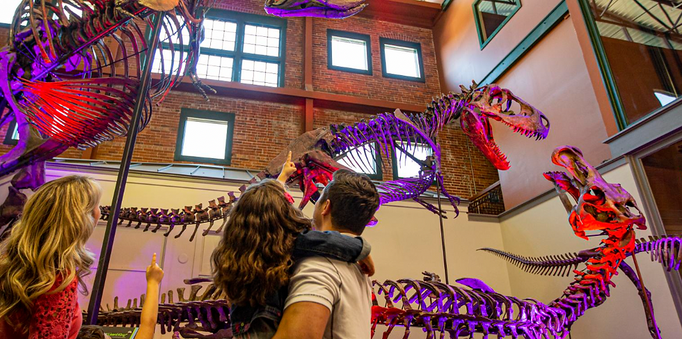 A family at a museum in Wichita Kansas