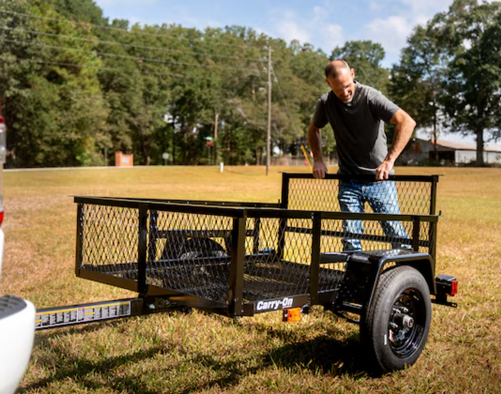 Thumbnail: Trailer 4-ft x 5-ft Steel mesh Utility Trailer Rental