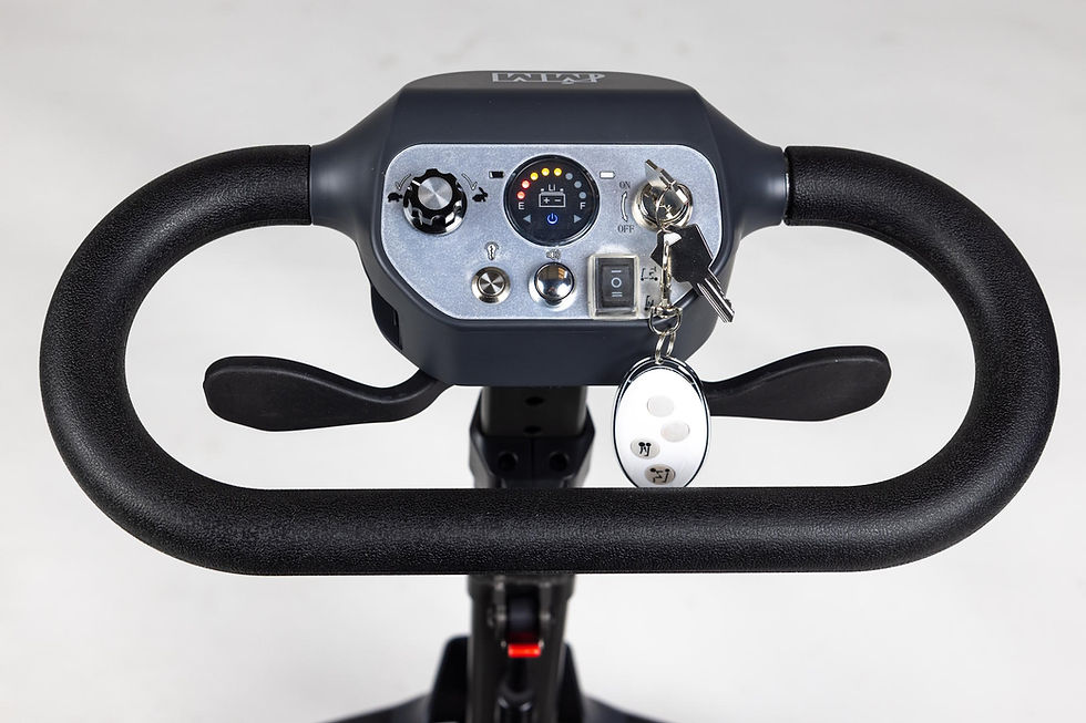 Thumbnail: Tiller controls of Monarch Genie Mobility Scooter