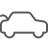 Car boot icon demonstrating easy storage for folding mobility scooters without a hoist